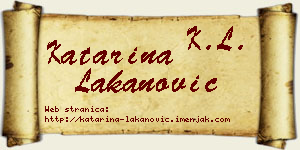 Katarina Lakanović vizit kartica